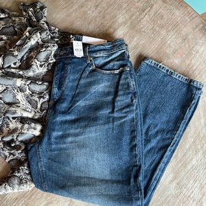Loft NWT Straight Crop High Rise Curvy Jeans.  Size 31.
